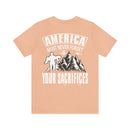 America Must Never Forget: Military Design T-Shirt Honoring Sacrifices