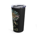 Eternal Love: 20oz Military Design Tumbler - Black Background with Heartfelt 'Love