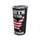 Defending Freedom: 20oz Military Design Tumbler for Advocates of Rights and Freedom