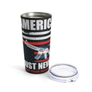 America Must Never Forget 20oz Military Design Tumbler - Black Background