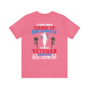 Empowered Service: Military Design T-Shirt - 'A Female Veteran Stands Up for Her Country