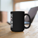 Fearless Father, Grandpa, and Veteran: Military Design Black Mug - 15oz