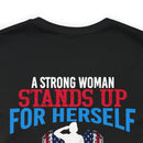 Empowered Service: Military Design T-Shirt - 'A Female Veteran Stands Up for Her Country