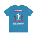 Empowered Service: Military Design T-Shirt - 'A Female Veteran Stands Up for Her Country