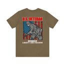 Defender of Liberty and Freedom: U.S. Veteran Military Design T-Shirt