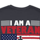 Defending Freedom: Military Design T-Shirt - 'I Am a Veteran - I Served So You Could Take a Knee