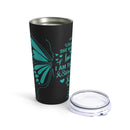 Empowering Resilience: I Am the Storm - PTSD Awareness Butterfly 20oz Tumbler