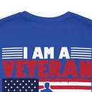 Defending Freedom: Military Design T-Shirt - 'I Am a Veteran - I Served So You Could Take a Knee