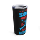 Defending Freedom: 20oz Black Military Design Tumbler - Honoring the Soldier's Sacrifice