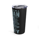 Honey, the Veteran - 20oz Military Design Tumbler: 'More than a Title, It's Love' - Black Background
