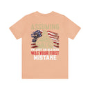 Bold and Patriotic: Military Design T-Shirt - 'Assuming I'm Just an Old Man Was Your First Mistake