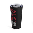 Proud Army Fighter's Partner - 20oz Military Design Tumbler: 'Support and Love' - Black Background