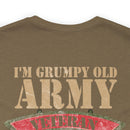Sarcastic Army Veteran: Military Design T-Shirt - 'I'm a Grumpy Old Army Veteran, My Level of Sarcasm Depends on Your Level of Stupidity