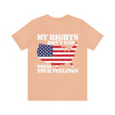 Defending Freedom: 'My Rights Don't End Where Your Feelings' Military Design T-Shirt