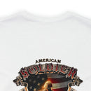 Defenders of Freedom: Military T-Shirt with 'American Soldier - Land Of The Free' Design