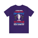 Empowered Service: Military Design T-Shirt - 'A Female Veteran Stands Up for Her Country