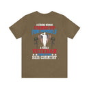 Empowered Service: Military Design T-Shirt - 'A Female Veteran Stands Up for Her Country