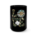 Love 15oz Military Design Black Mug - Embrace Love and Patriotism in One!