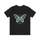 Butterfly Wings of Hope: Spreading PTSD Awareness with our Text Design T-Shirt