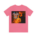 Unyielding Valor: Military T-Shirt with 'No WMF Firefighter Double Flag - All Gave Some, Some Gave It All' Design