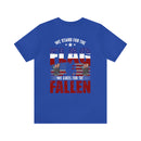 We Stand, We Kneel: Military Design T-Shirt Honoring Flag and Fallen Heroes