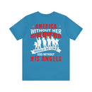 America Without Her Soldiers: Military Design T-Shirt Honoring Our Heroes