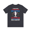 Empowered Service: Military Design T-Shirt - 'A Female Veteran Stands Up for Her Country