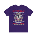 Bold and Unapologetic: Military Design T-Shirt - 'I Am a Grumpy Navy Veteran - My Oath of Enlistment Has No Expiration Date - Proudly Sarcasm-Driven