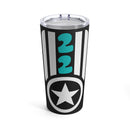 Empowering Veterans: 20oz Tumbler in Black Celebrating PTSD Awareness Month and Supporting 22