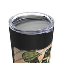 Mr. Military: 20oz Military Design Tumbler - Black Background, Proudly Representing Service
