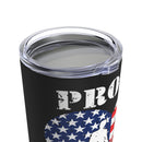 Blackout Honor: 20oz Proud Family Military Design Tumbler - Celebrating Our Heroes in Style