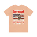Women's 'Proud Veteran's Daughter' Military-Style T-Shirt - Celebrating Pride and Honor in Family Service