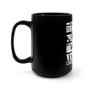 Fearless Father, Grandpa, and Veteran: Military Design Black Mug - 15oz