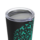Empowering Awareness: 20oz Tumbler Spotlights Post Traumatic Stress Disorder on a Black Background