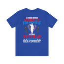 Empowered Service: Military Design T-Shirt - 'A Female Veteran Stands Up for Her Country