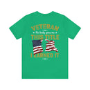 Earned, Not Given: Veteran - Military Design T-Shirt Celebrating Hard-Earned Title and Service