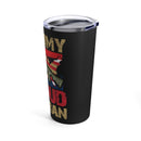 US Army Proud Veteran 20oz Military Design Tumbler - Black Background