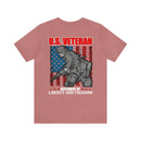 Defender of Liberty and Freedom: U.S. Veteran Military Design T-Shirt