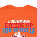 Empowered Service: Military Design T-Shirt - 'A Female Veteran Stands Up for Her Country