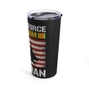 US Air Force Pride 20oz Military Design Tumbler - Black Background