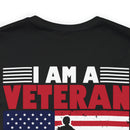 Defending Freedom: Military Design T-Shirt - 'I Am a Veteran - I Served So You Could Take a Knee