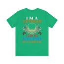 Veteran Themed T-Shirt with 'I Can Fix Stupid' Humorous Military Design