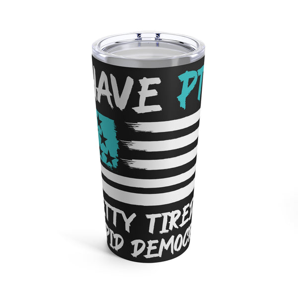 Sleek Style and Lasting Performance: 20oz Vacuum-Insulated Stainless Steel Tumbler with Black Background
