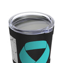 Elevating Mental Health: 20oz Tumbler with Black Background and 'PTSD Mental Health Awareness - Teal Ribbon