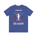 Empowered Service: Military Design T-Shirt - 'A Female Veteran Stands Up for Her Country