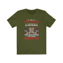 US Military I AM Veteran I Believe In God Family And Country Unisex Short Sleeve Shirt.