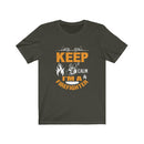 US Keep calm I am a Firefighter Unisex Short Sleeve Shirt.