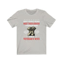 US Military I'M A Veteran Wife Military Unisex Short Sleeve Shirt.