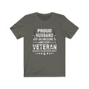 US Military Proud Husband An Awesome Unisex Short Sleeve Shirt.