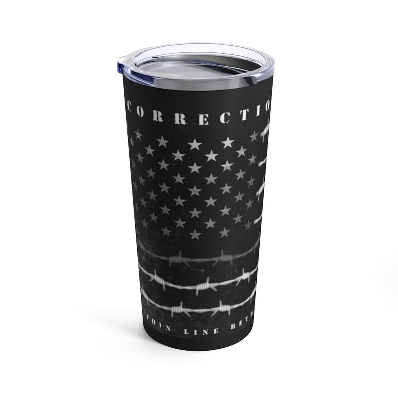 Thin Gray Line Barbed Wire Flag-Correctional Officer Tumbler 20oz.